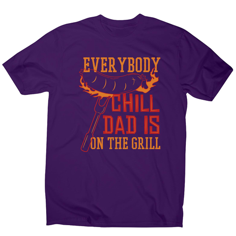 Grill dad men's t-shirt Purple