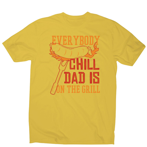 Grill dad men's t-shirt Yellow
