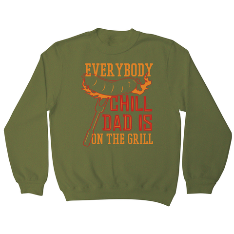 Grill dad sweatshirt Olive Green