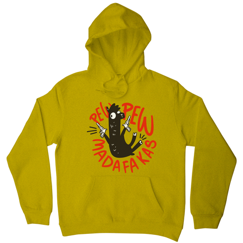 Guns llama hoodie Yellow