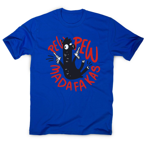 Guns llama men's t-shirt Blue