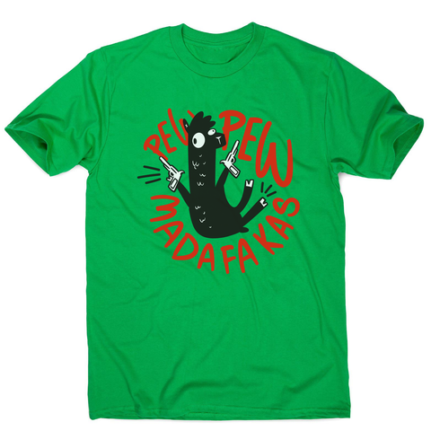 Guns llama men's t-shirt Green