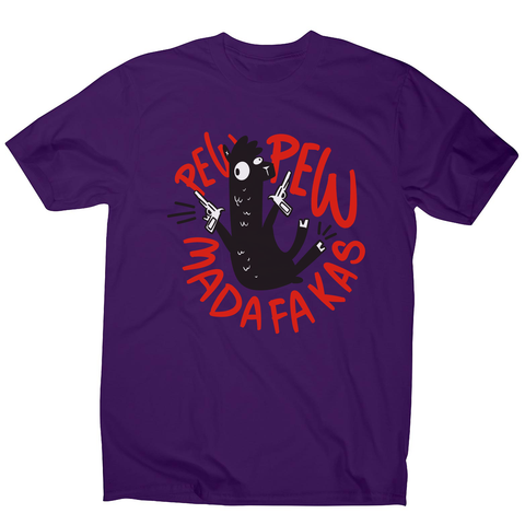 Guns llama men's t-shirt Purple