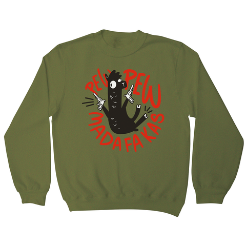 Guns llama sweatshirt Olive Green