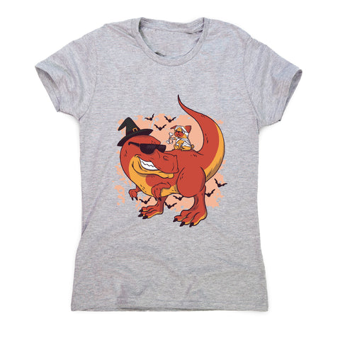 Halloween pug and dinosaur - funny halloween women's t-shirt - Graphic Gear