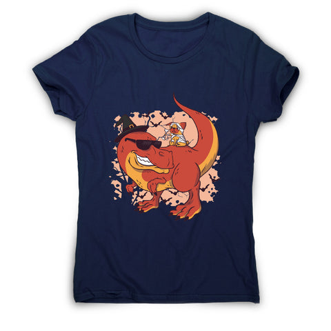 Halloween pug and dinosaur - funny halloween women's t-shirt - Graphic Gear