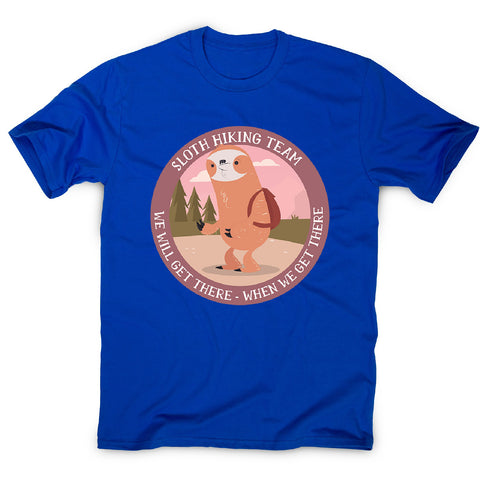 Hiking sloth - men's funny premium t-shirt - Graphic Gear