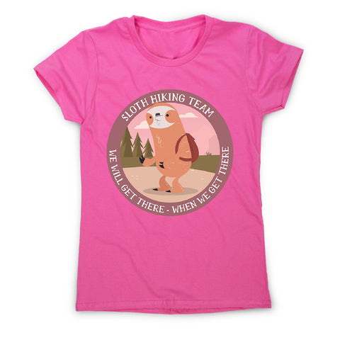 Hiking sloth - women's funny premium t-shirt - Graphic Gear