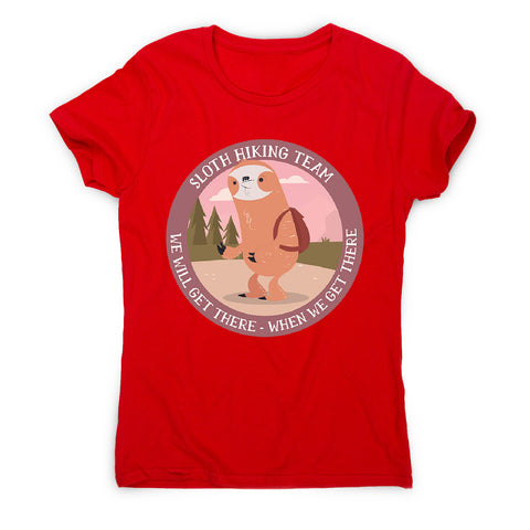 Hiking sloth - women's funny premium t-shirt - Graphic Gear