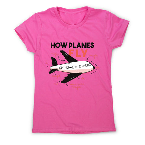 How planes fly - women's funny premium t-shirt - Graphic Gear
