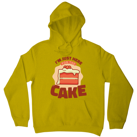 Here for the cake hoodie Yellow