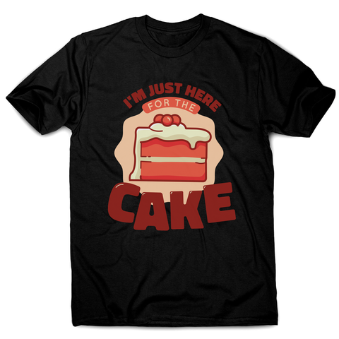 Here for the cake men's t-shirt Black