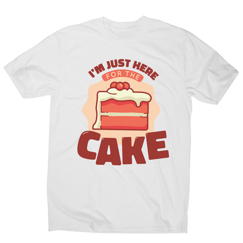 Here for the cake men's t-shirt White