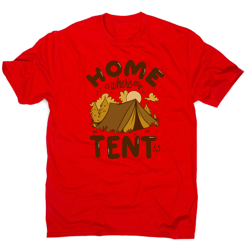 Home quote camping men's t-shirt Red
