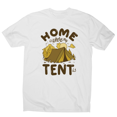 Home quote camping men's t-shirt White