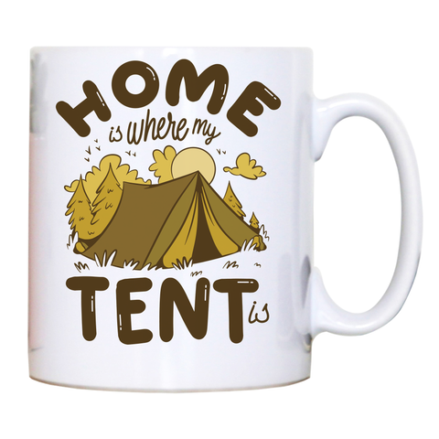 Home quote camping mug coffee tea cup White