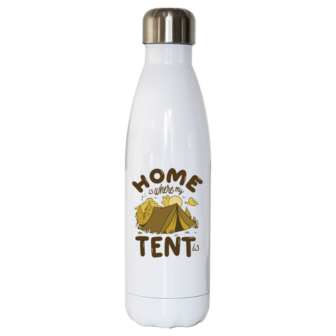 Home quote camping water bottle stainless steel reusable White