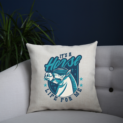 Horse life badge cushion 40x40cm Cover +Inner