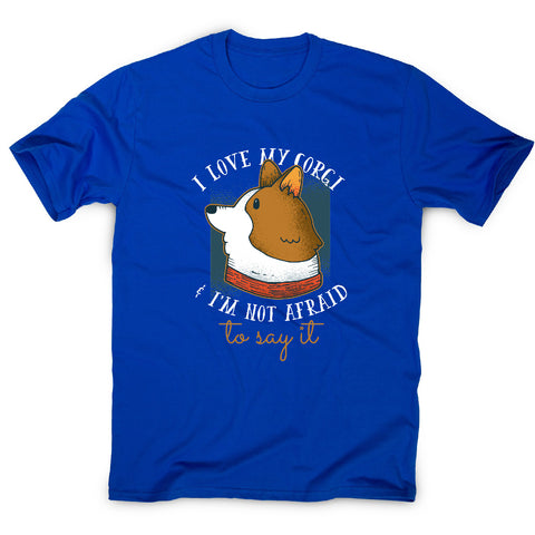 I love my corgi - funny dog men's t-shirt - Graphic Gear