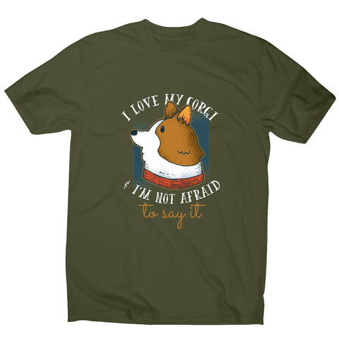 I love my corgi - funny dog men's t-shirt - Graphic Gear