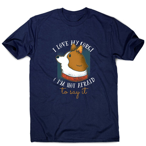 I love my corgi - funny dog men's t-shirt - Graphic Gear