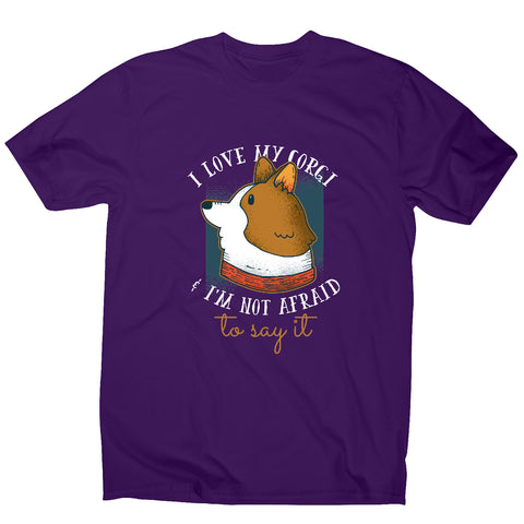 I love my corgi - funny dog men's t-shirt - Graphic Gear