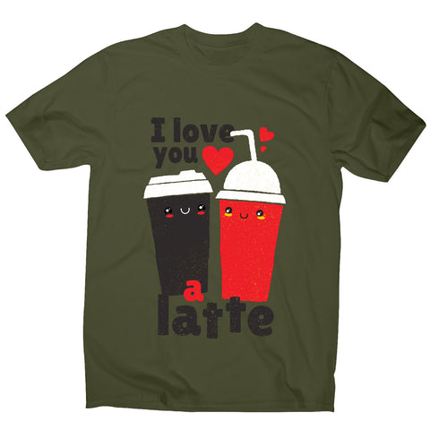 I love you latte - men's funny premium t-shirt - Graphic Gear