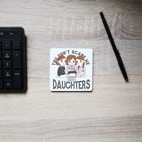I have 3 daughters coaster drink mat Set of 2