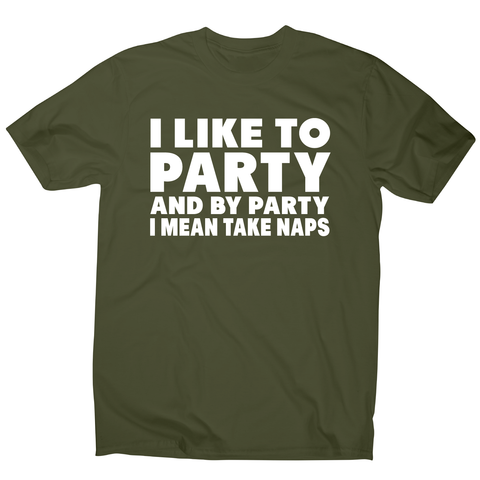 I like to party funny sleeping nap t-shirt men's - Graphic Gear
