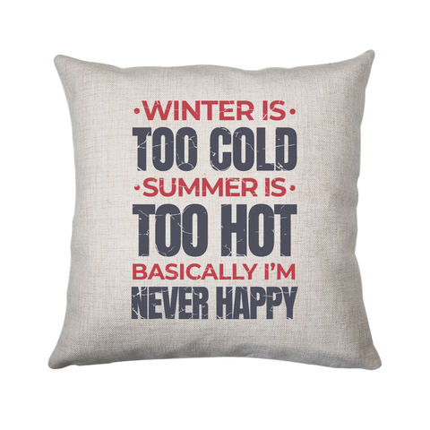 I'm never happy cushion 40x40cm Cover Only