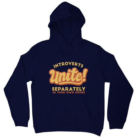 Introverts funny quote hoodie Navy