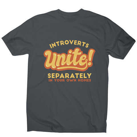 Introverts funny quote men's t-shirt Charcoal