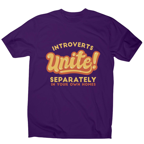 Introverts funny quote men's t-shirt Purple