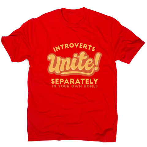Introverts funny quote men's t-shirt Red