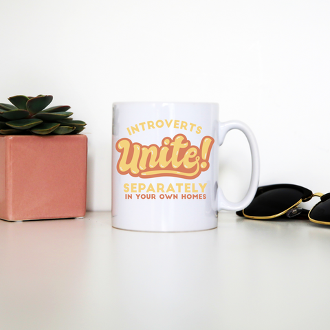 Introverts funny quote mug coffee tea cup White