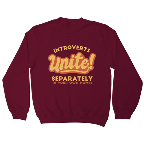 Introverts funny quote sweatshirt Burgundy