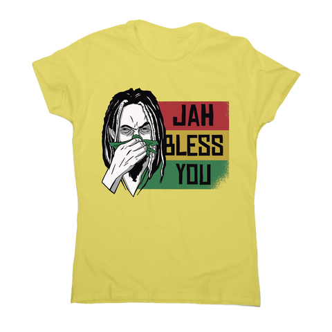 Jah bless you rastafari funny t-shirt women's - Graphic Gear