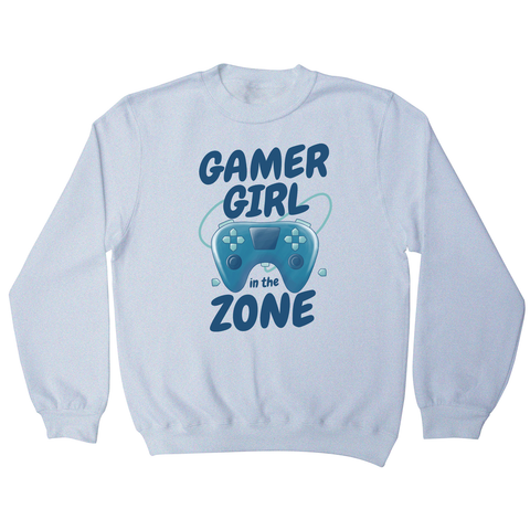 Joystick gamer girl sweatshirt White