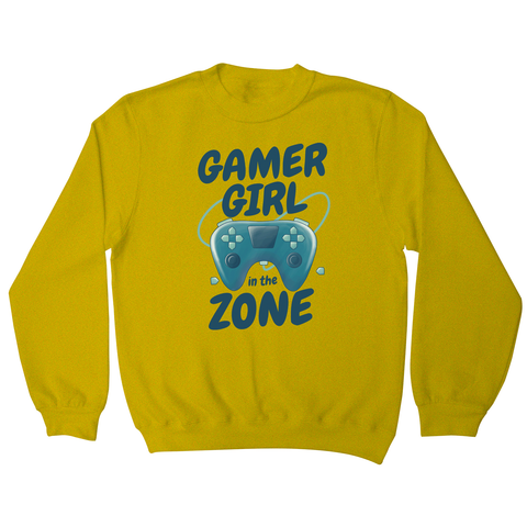 Joystick gamer girl sweatshirt Yellow