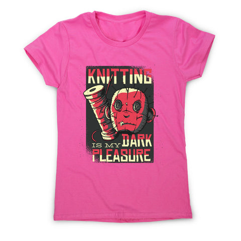 Knitting dark pleasure - women's funny premium t-shirt - Graphic Gear