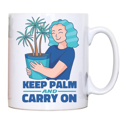 Keep palm mug coffee tea cup White