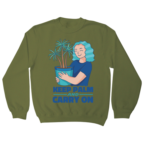 Keep palm sweatshirt Olive Green