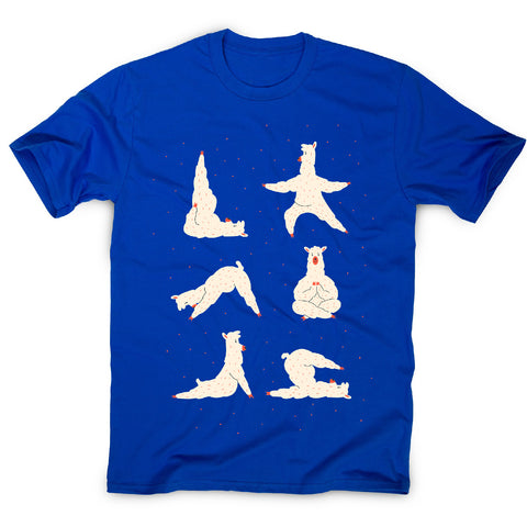 Llama yoga funny cute cartoon men's t-shirt - Graphic Gear