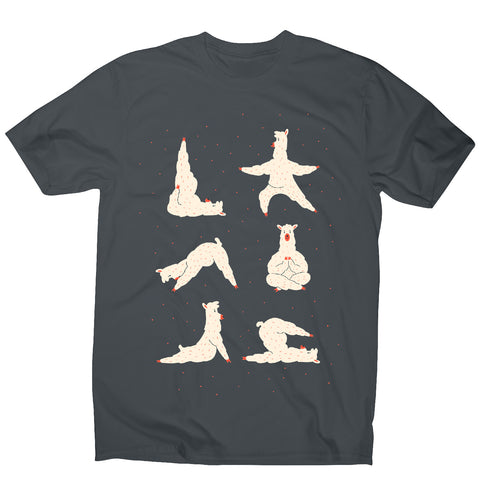 Llama yoga funny cute cartoon men's t-shirt - Graphic Gear