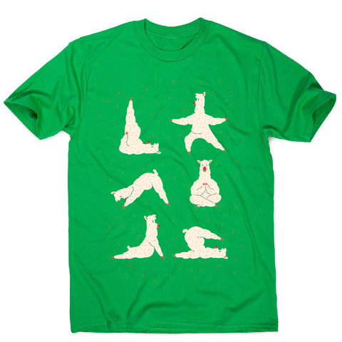 Llama yoga funny cute cartoon men's t-shirt - Graphic Gear