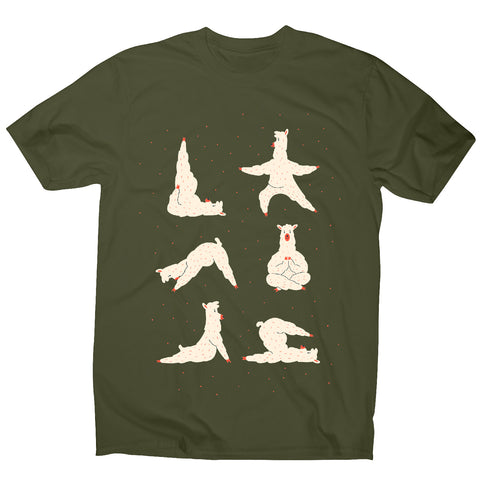 Llama yoga funny cute cartoon men's t-shirt - Graphic Gear