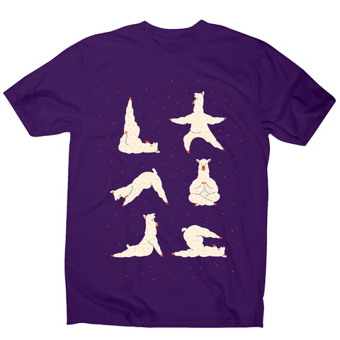 Llama yoga funny cute cartoon men's t-shirt - Graphic Gear