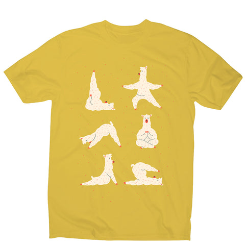 Llama yoga funny cute cartoon men's t-shirt - Graphic Gear