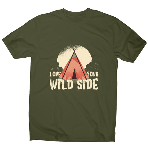 Love your wild side - outdoor camping men's t-shirt - Graphic Gear