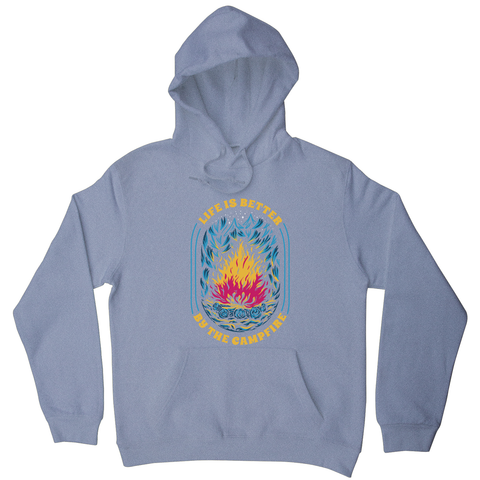 Life is better campfire hoodie Grey
